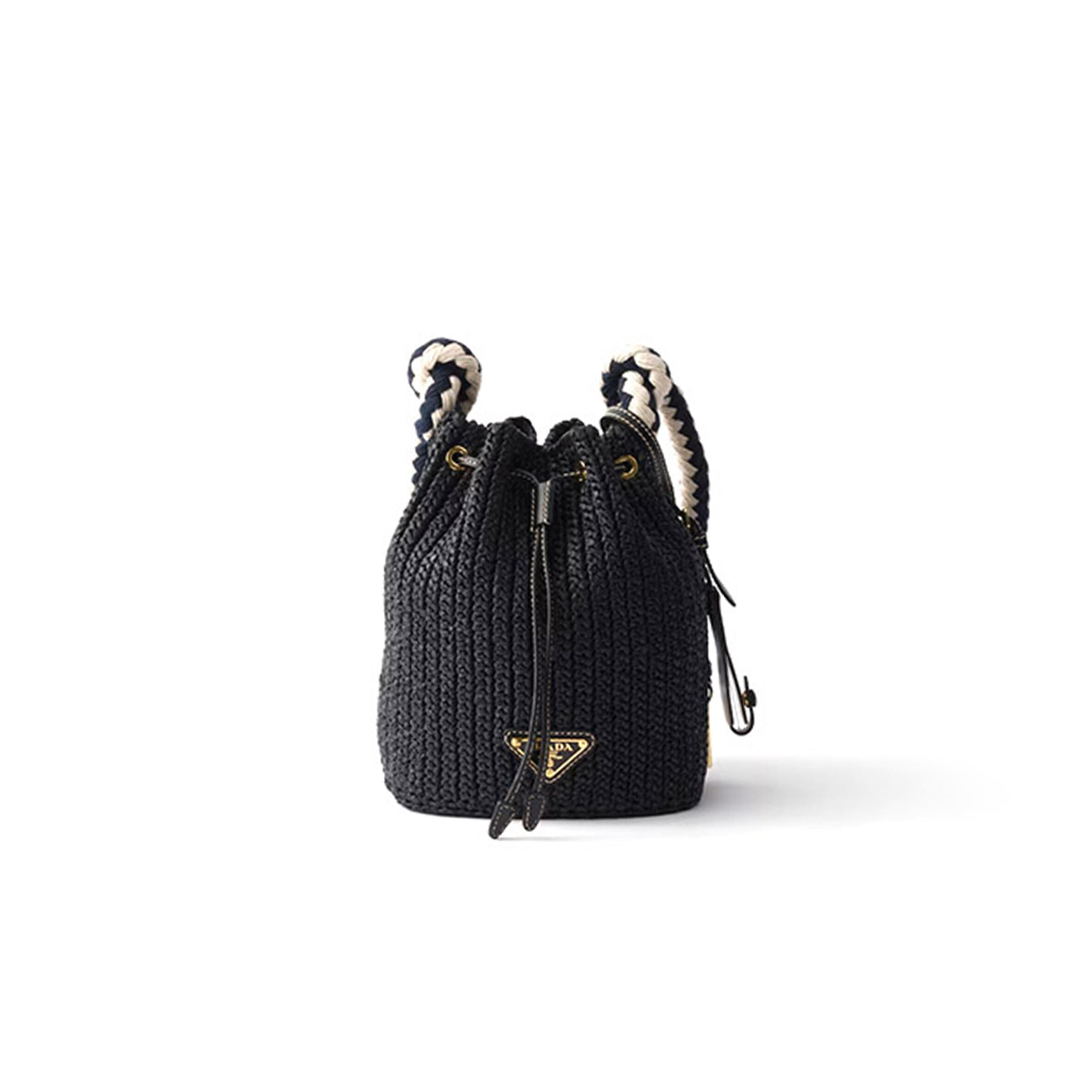 PRADA CROCHET MINI BUCKET BAG 1BE068 (19.5*15.5*10cm)